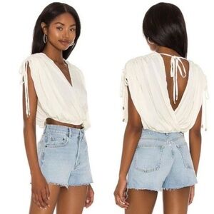 NWT FREE PEOPLE Rachel silky top In Pearl‎ Island